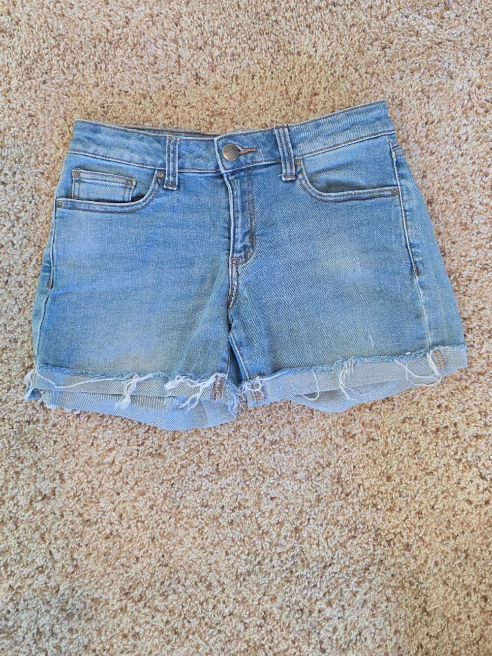Daily Ritual Distressed 3.5" Denim Shorts, Size 26, Like New